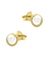 Halo Pearl Silver Stud Earring STS-7119